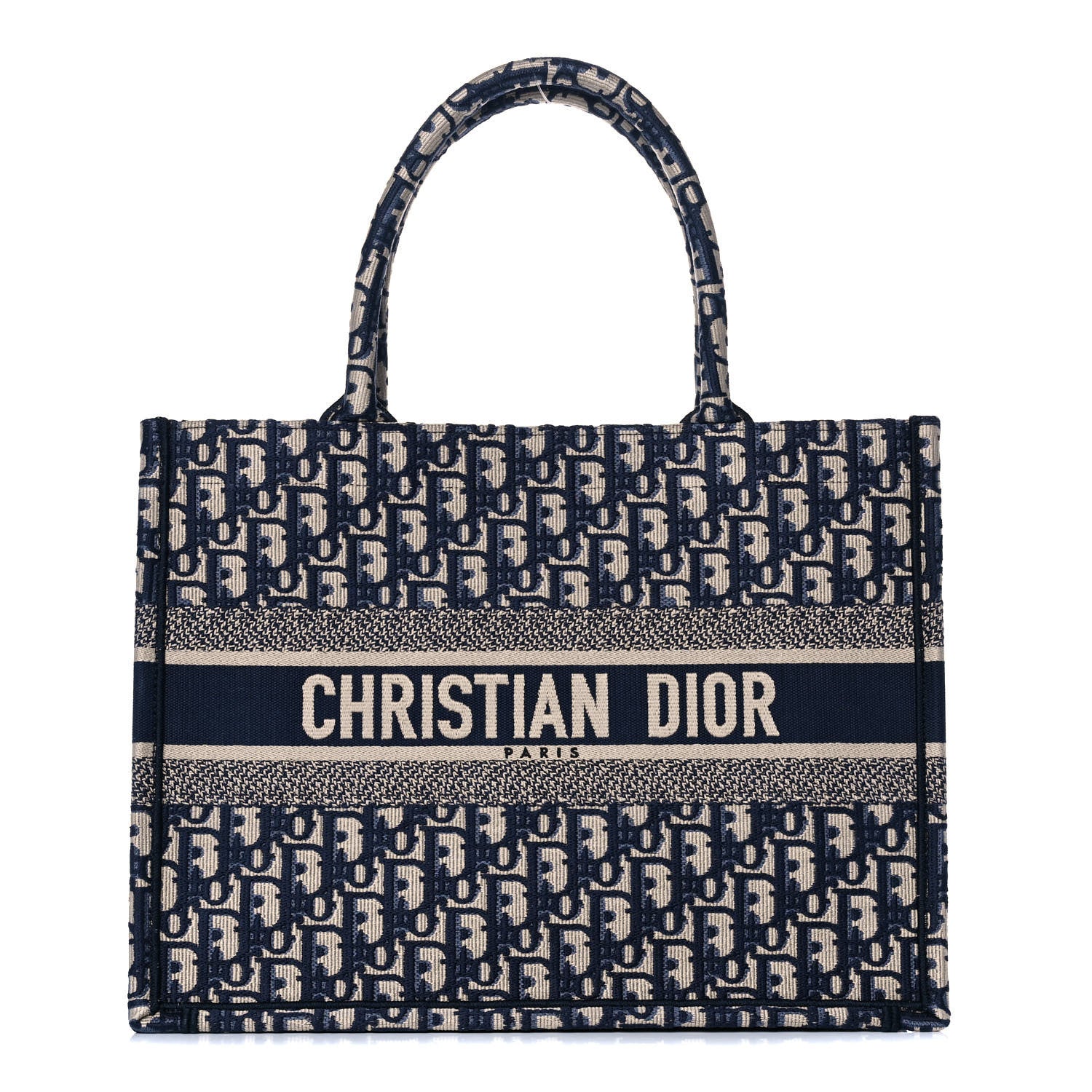 Christian Dior Oblique Medium Book Tote Blue Multicolor 1 of 12