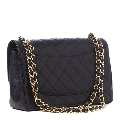 Chanel Caviar Quilted Jumbo Double Flap Black 3 of 10