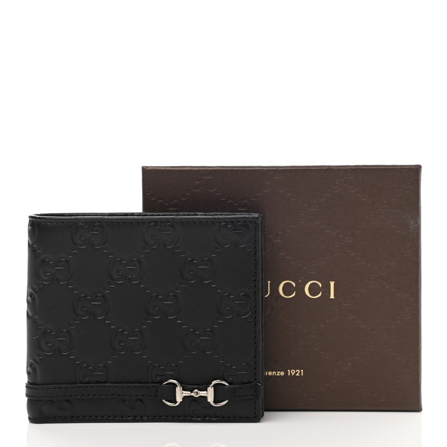 Gucci Guccissima Horsebit Bi-Fold Wallet Black 8 of 8