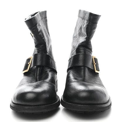 Jimmy Choo Lambskin Biker Boots 38 Black 2 of 8