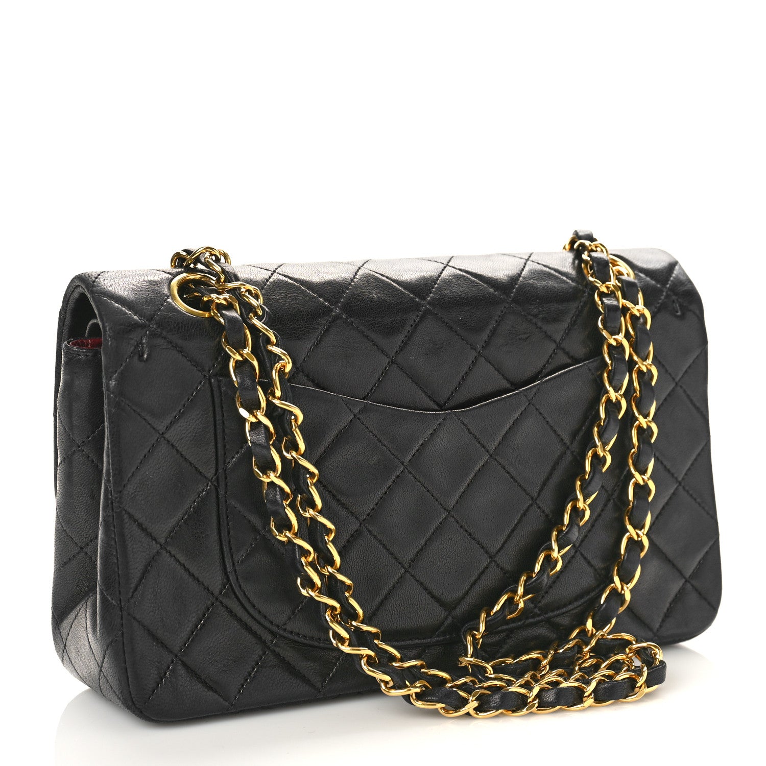 Chanel Lambskin Quilted Small Double Flap Black 3 of 13