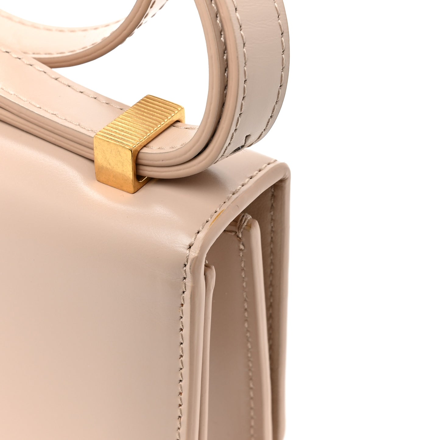 Spazzolato Calfskin Classic Mini BV Bag Nude