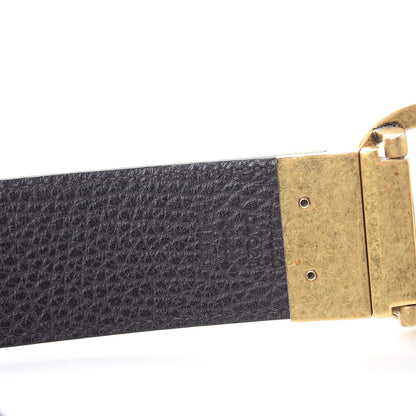 Gucci Calfskin Double G Reversible 37mm Belt 70 28 Black Cocoa 6 of 9