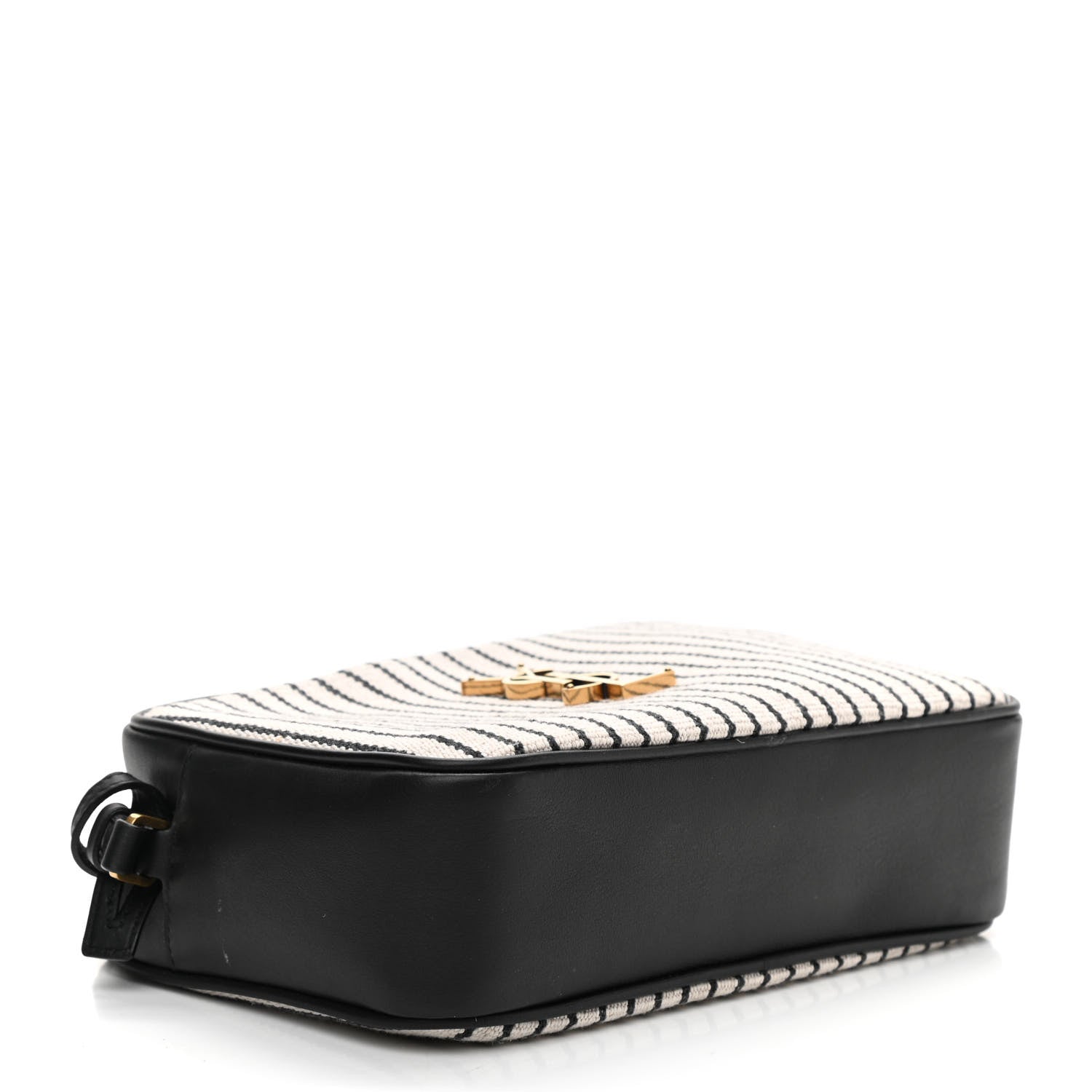 Saint Laurent Canvas Calfskin Monogram Lou Camera Bag Black Grey Cream 4 of 10