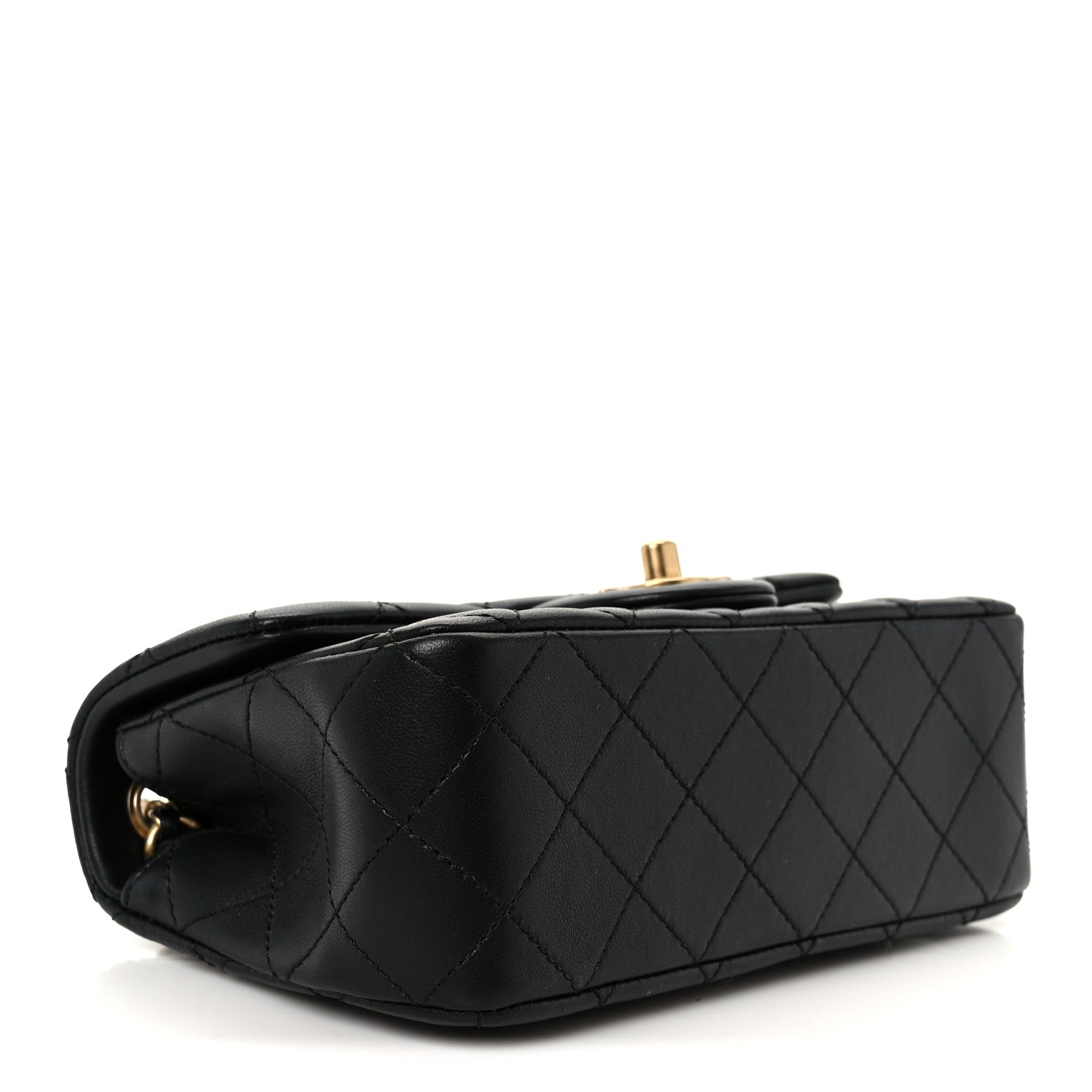 Chanel Lambskin Quilted Mini Rectangular Pearl Crush Flap Black 4 of 12