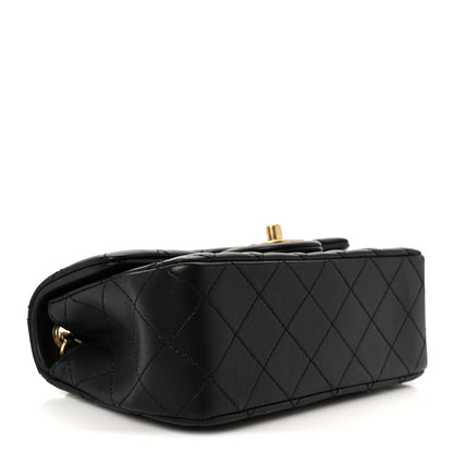 Chanel Lambskin Quilted Mini Rectangular Pearl Crush Flap Black 4 of 12