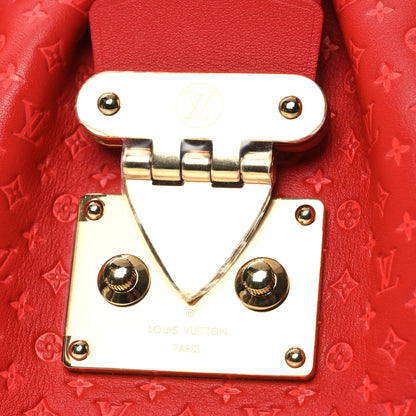 Louis Vuitton Calfskin Nanogram Embossed Clutch Red 11 of 11
