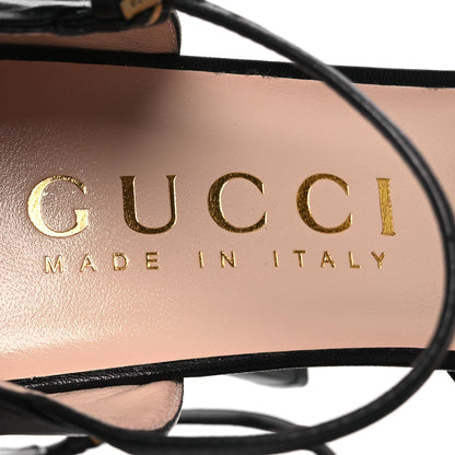 Gucci Calfskin Interlocking G Ankle Strap Platform Pumps 40 Black 8 of 11