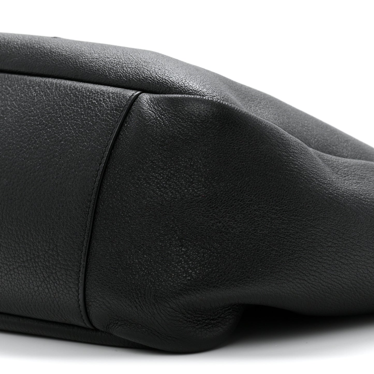 Grained Deerskin Bea Tote Black