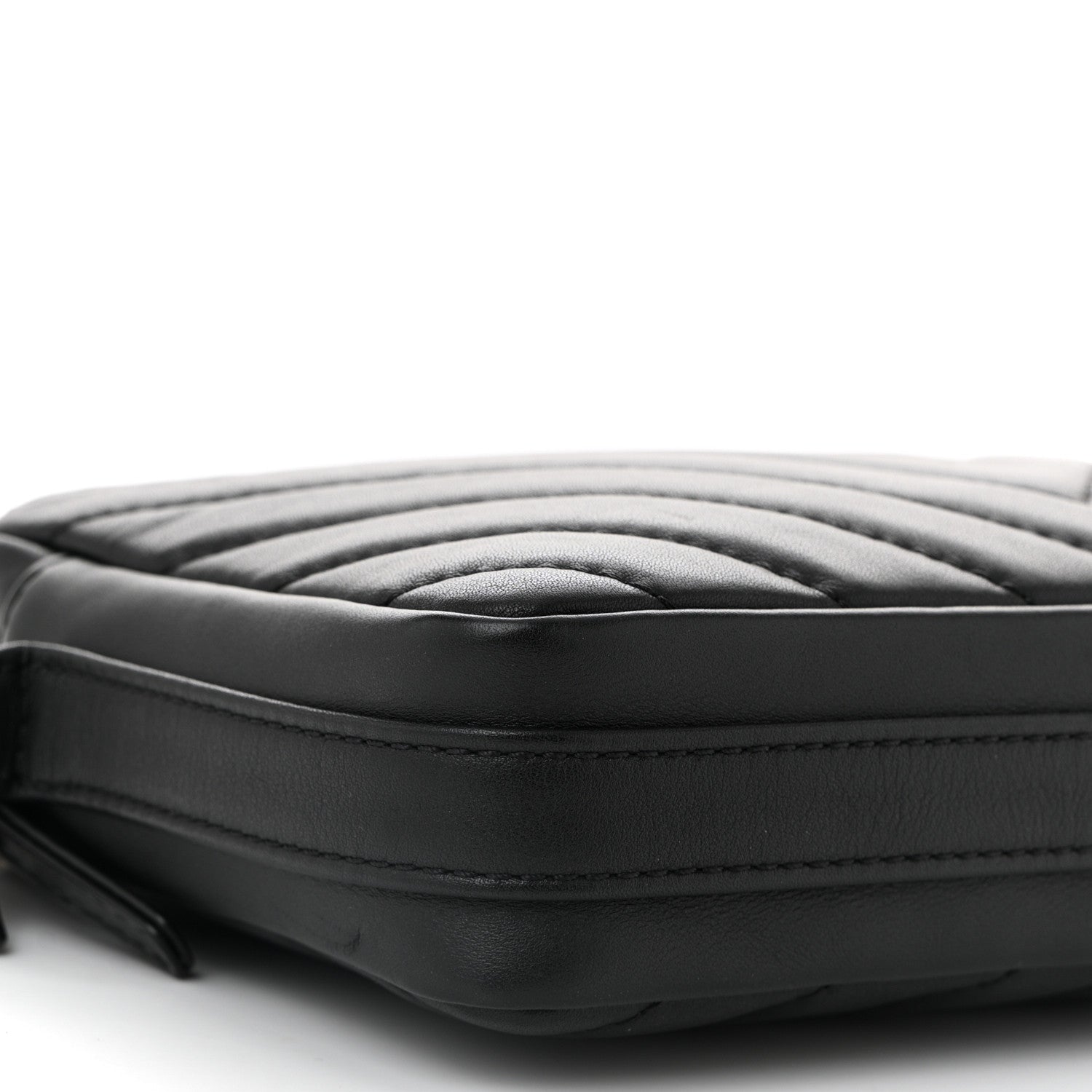 Chanel Lambskin Chevron Quilted Small Promenade Camera Black 9 of 11