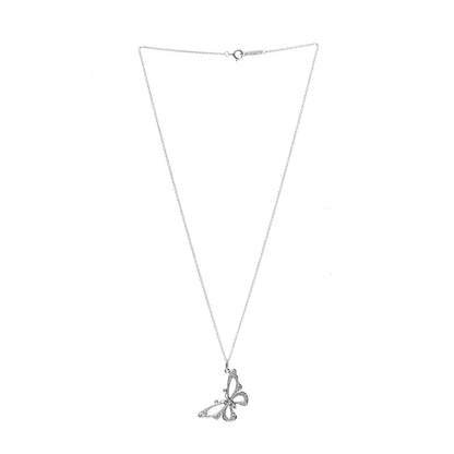 Tiffany Platinum Diamond Enchant Butterfly Necklace 3 of 6