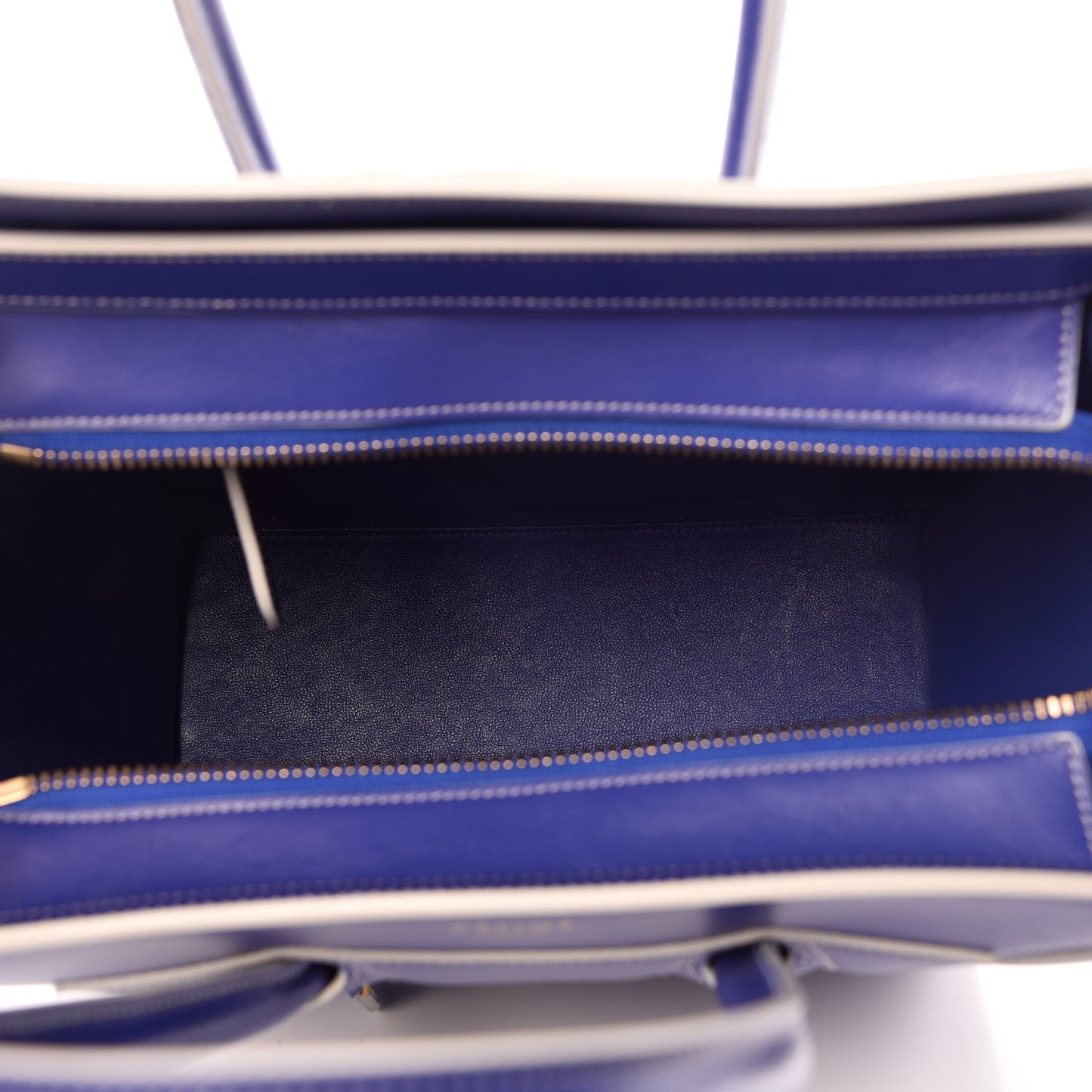 Satin Calfskin Micro Debossed Luggage Blue