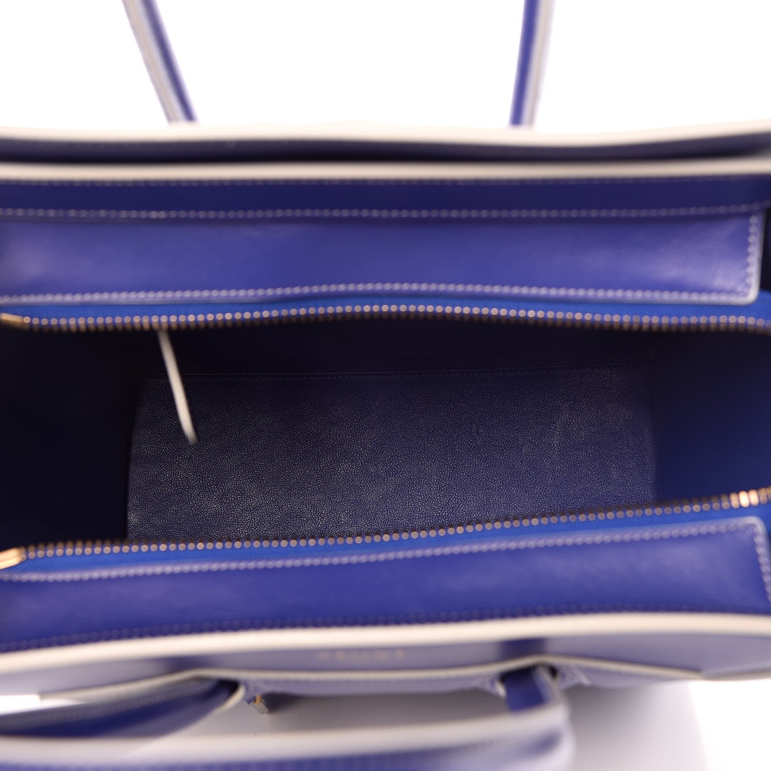 Celine Satin Calfskin Micro Debossed Luggage Blue 7 of 10