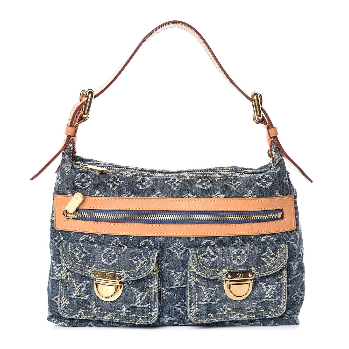 Monogram Denim Baggy PM Blue
