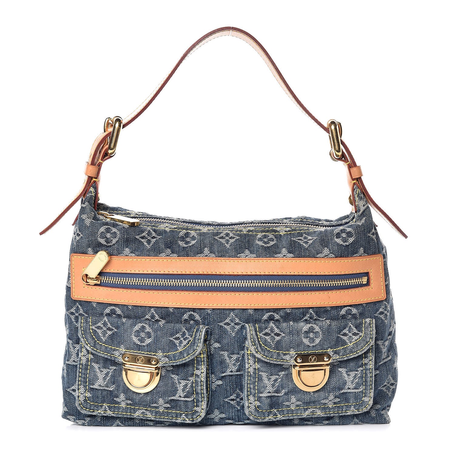 Louis Vuitton Monogram Denim Baggy PM Blue 1 of 19