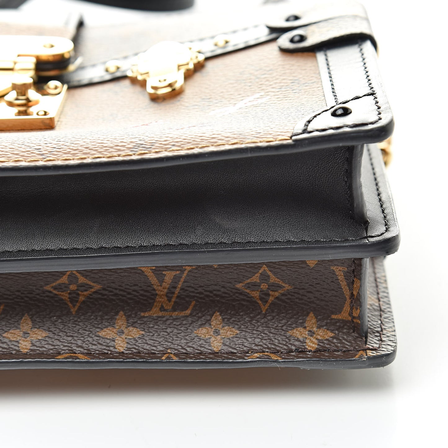Reverse Monogram Trunk Clutch