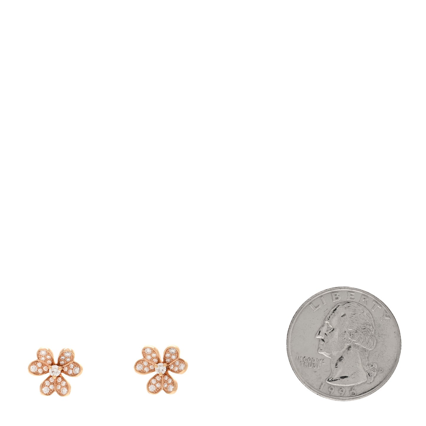 18K Rose Gold Diamond Mini Frivole Pave Earrings
