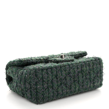 Chanel Wool Tweed Quilted Mini Rectangular Flap Green 4 of 10