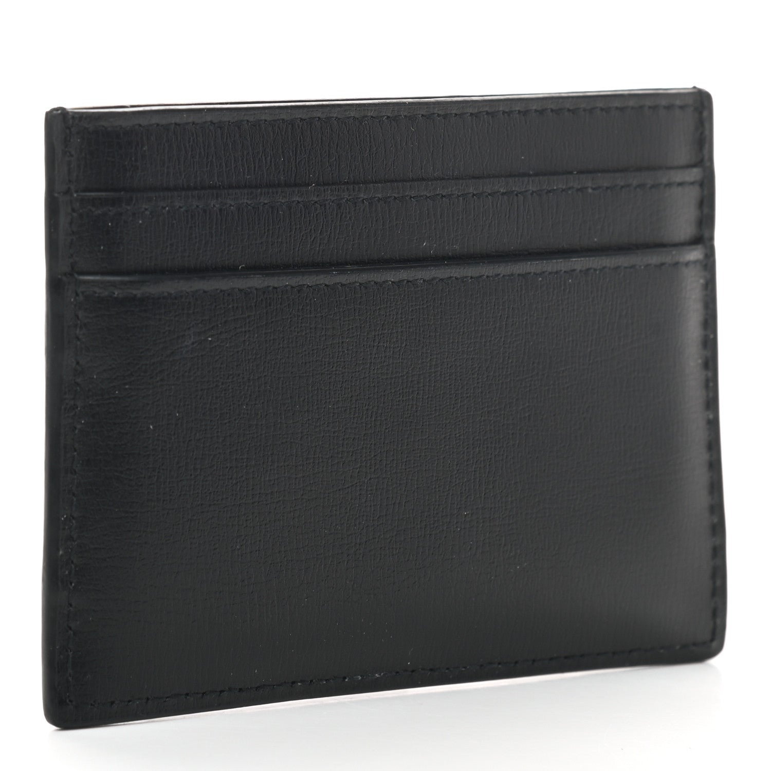 Saint Laurent Calfskin Monogram Credit Card Case Black 3 of 5
