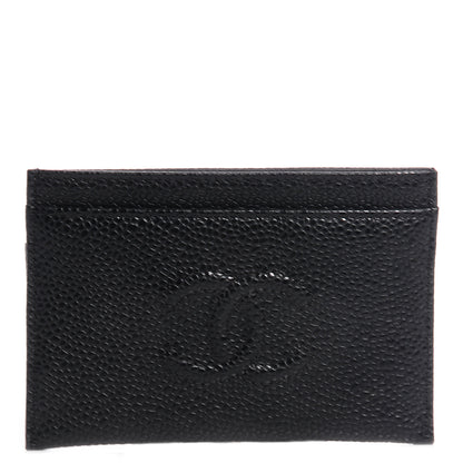 Chanel Caviar Timeless CC Card Holder Black 1 of 9