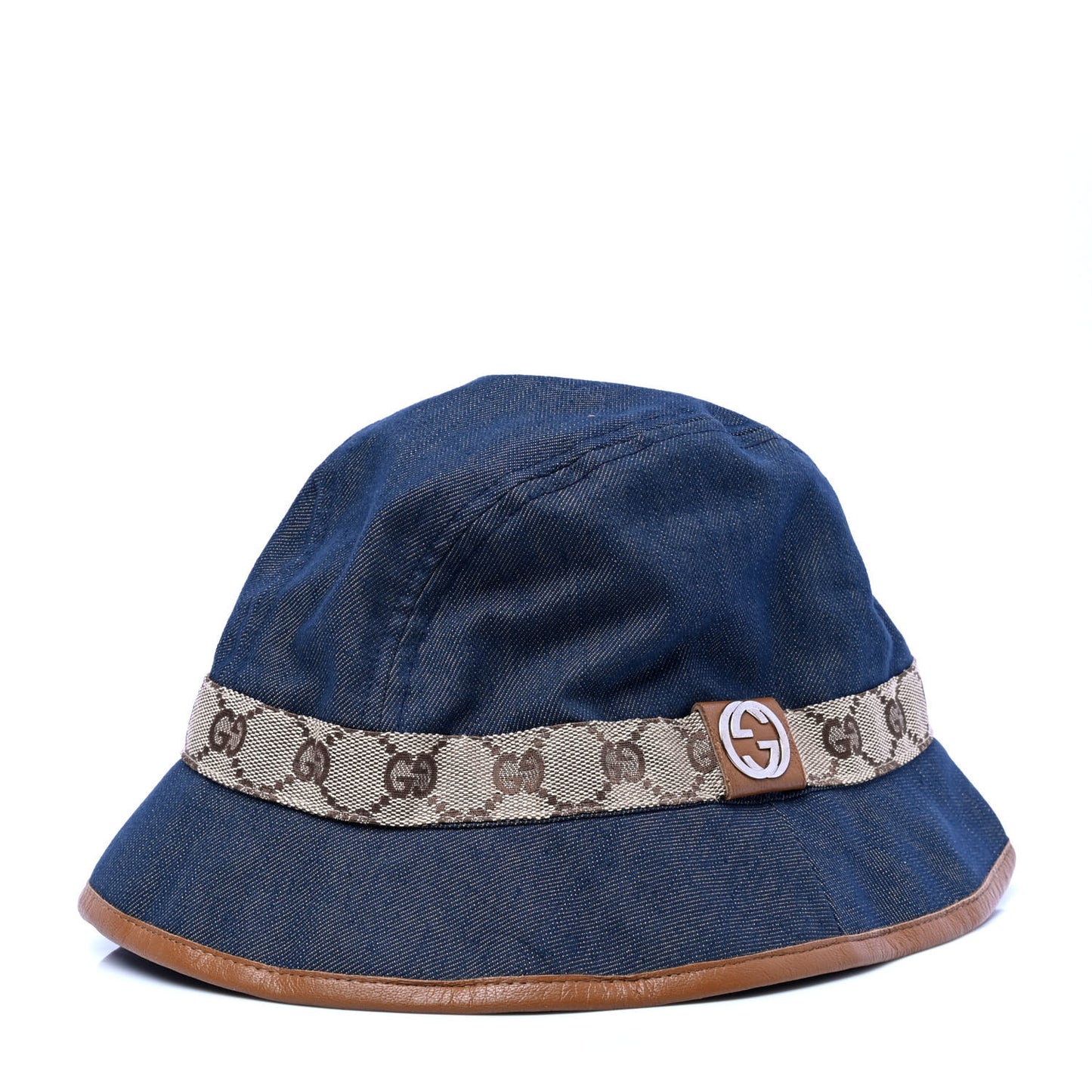 Denim Monogram Bucket Hat L Blue
