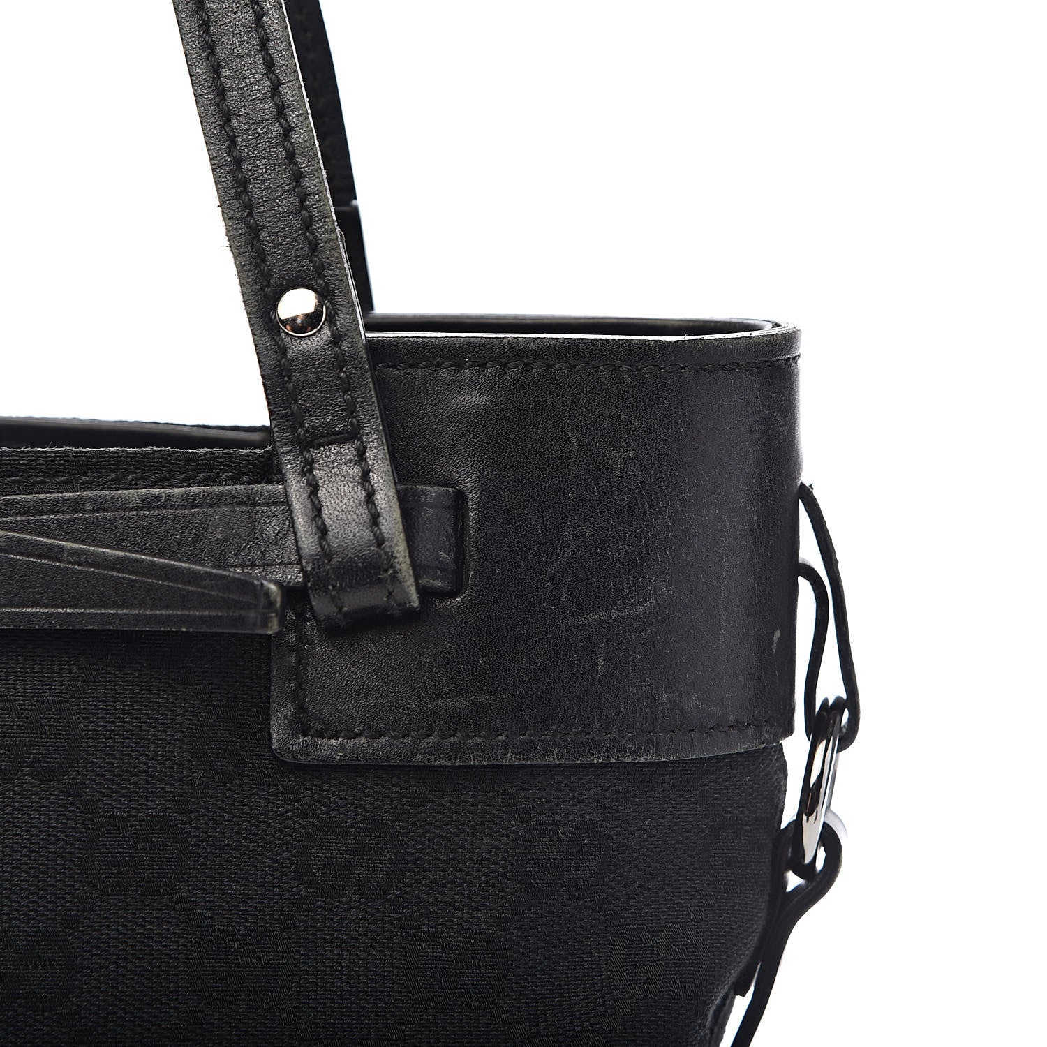 Gucci Monogram Small Bucket Tote Black 13 of 23
