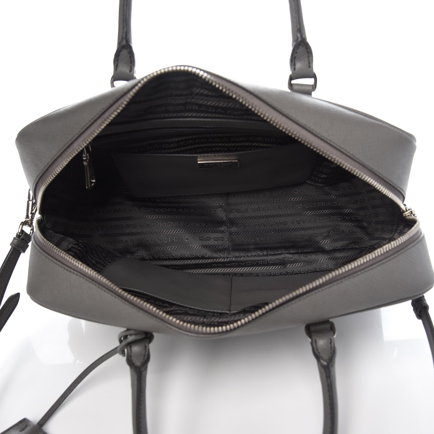 Prada Saffiano Lux Bowler Marmo 6 of 9