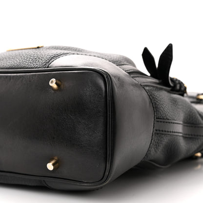 Burberry Calfskin Medium Whipstitch Tote Black 11 of 14