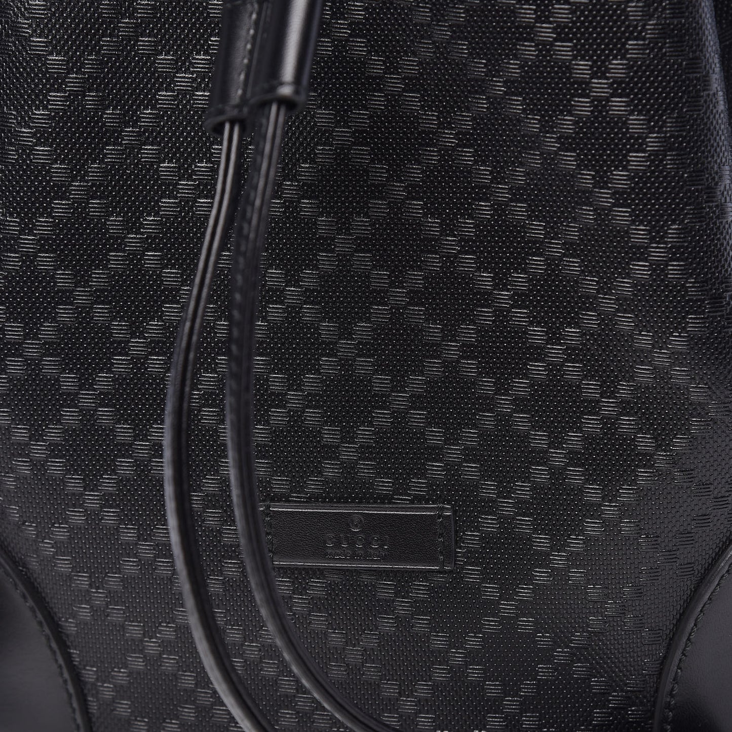 Bright Diamante Small Bucket Bag Black
