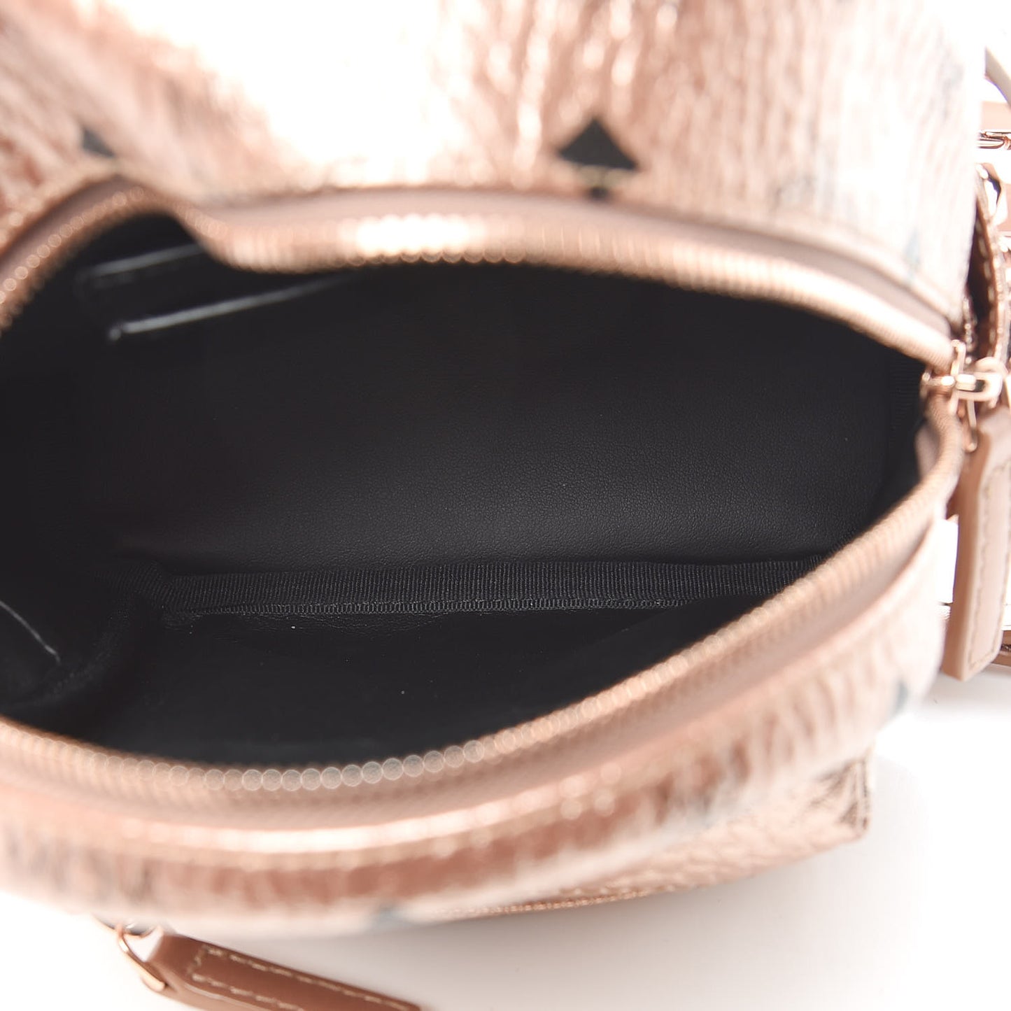 Metallic Visetos Studded X-Mini Bebe Boo Backpack Champagne Gold