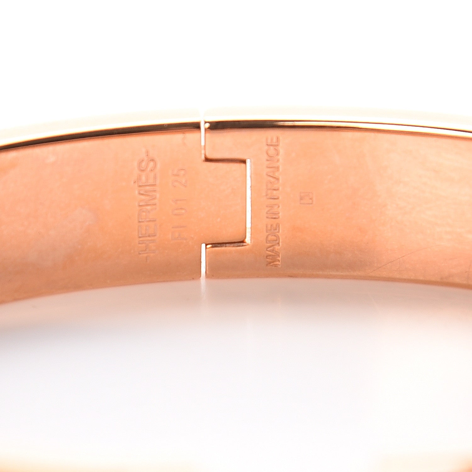 Hermes Enamel Narrow Clic Clac H Bracelet GM Rose Nacarat 4 of 5