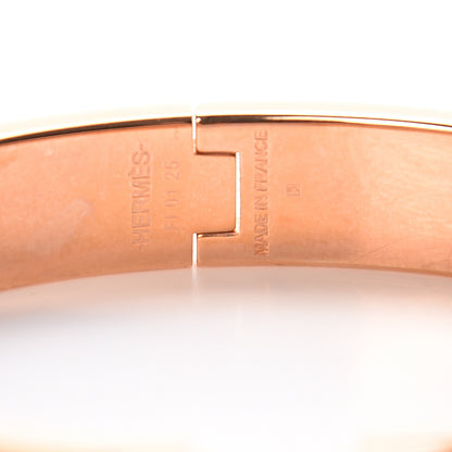 Hermes Enamel Narrow Clic Clac H Bracelet GM Rose Nacarat 4 of 5