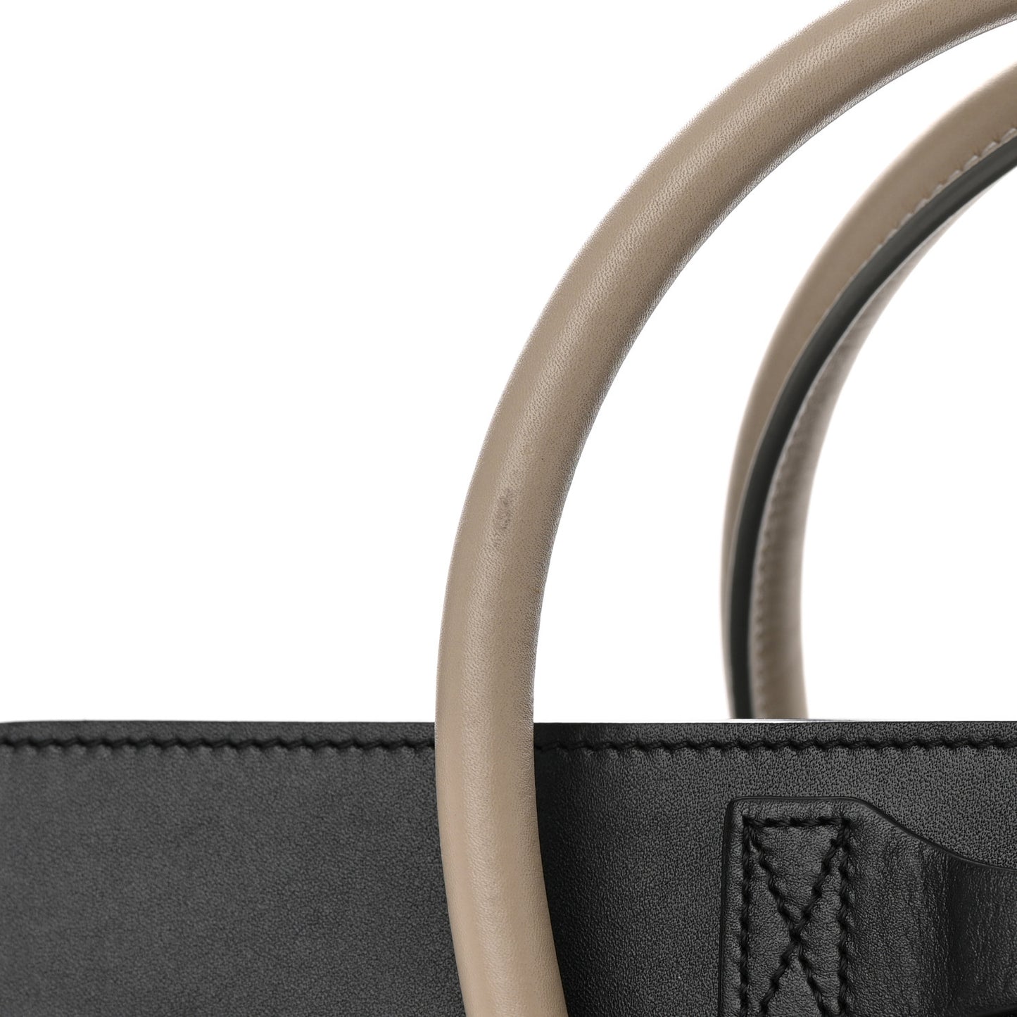 Shiny Smooth Calfskin Micro Tri-Color Luggage Quartz