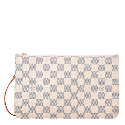 Louis Vuitton Damier Azur Neverfull MM GM Pochette Rose Ballerine 1 of 9
