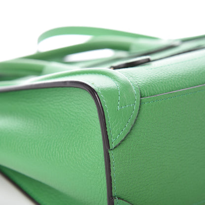 Celine Drummed Calfskin Nano Luggage Mint 9 of 12