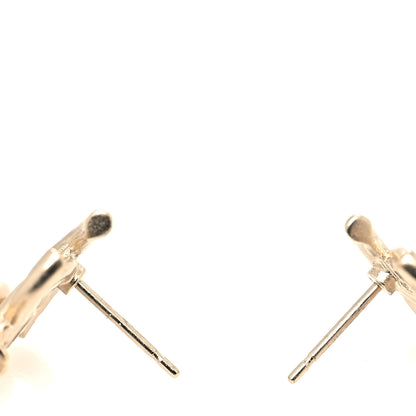 Chanel Pearl Bow CC Drop Earrings Gold 3 of 4