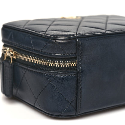 Chanel Lambskin Quilted Small Trendy CC Camera Case With Chain Navy 9 of 10