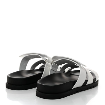 Hermes Calfskin Womens Chypre Sandals 36 White 4 of 9