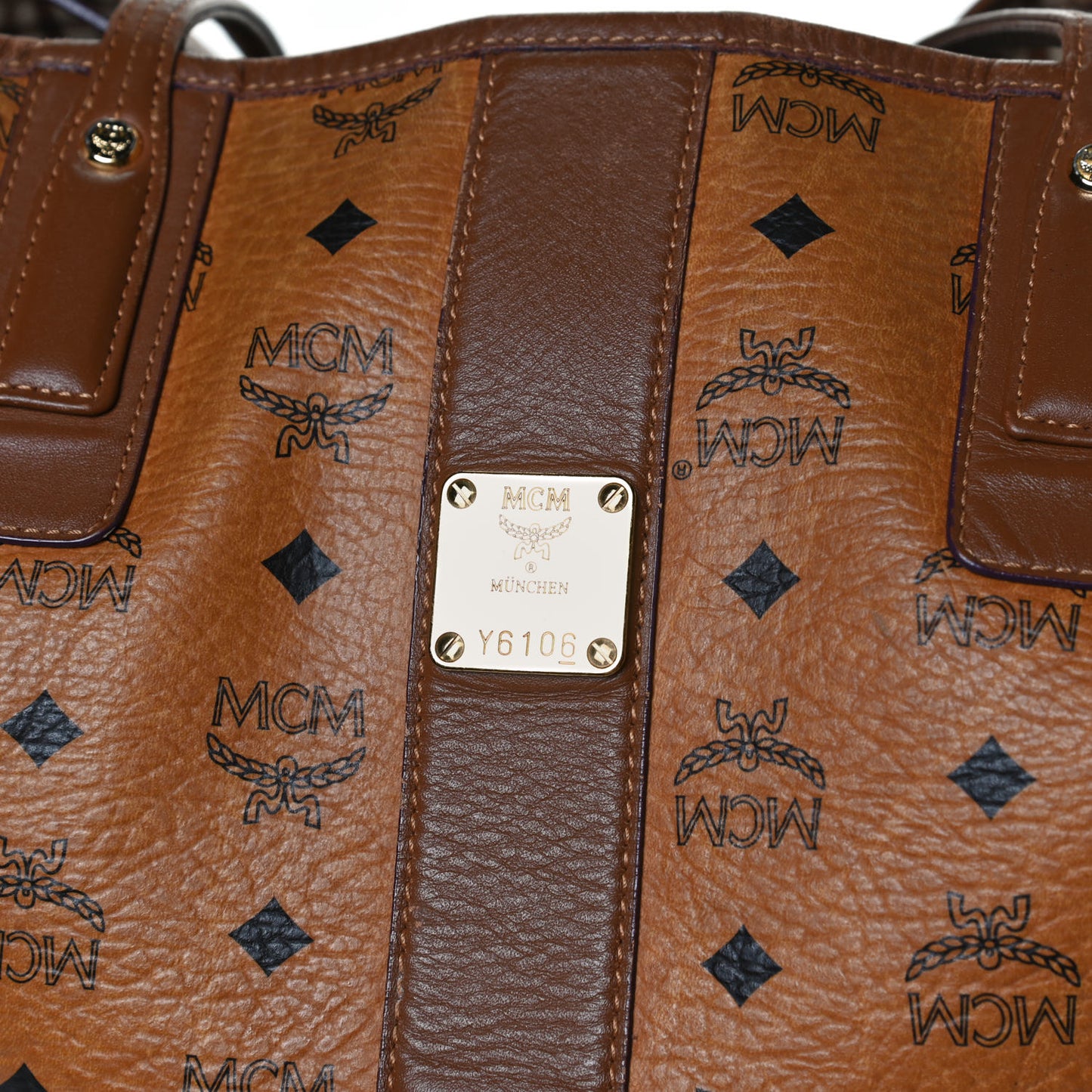 Visetos Large Liz Reversible Shopper Tote Cognac