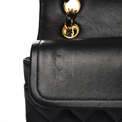 Chanel Lambskin Quilted Medium Double Flap Black 13 of 14