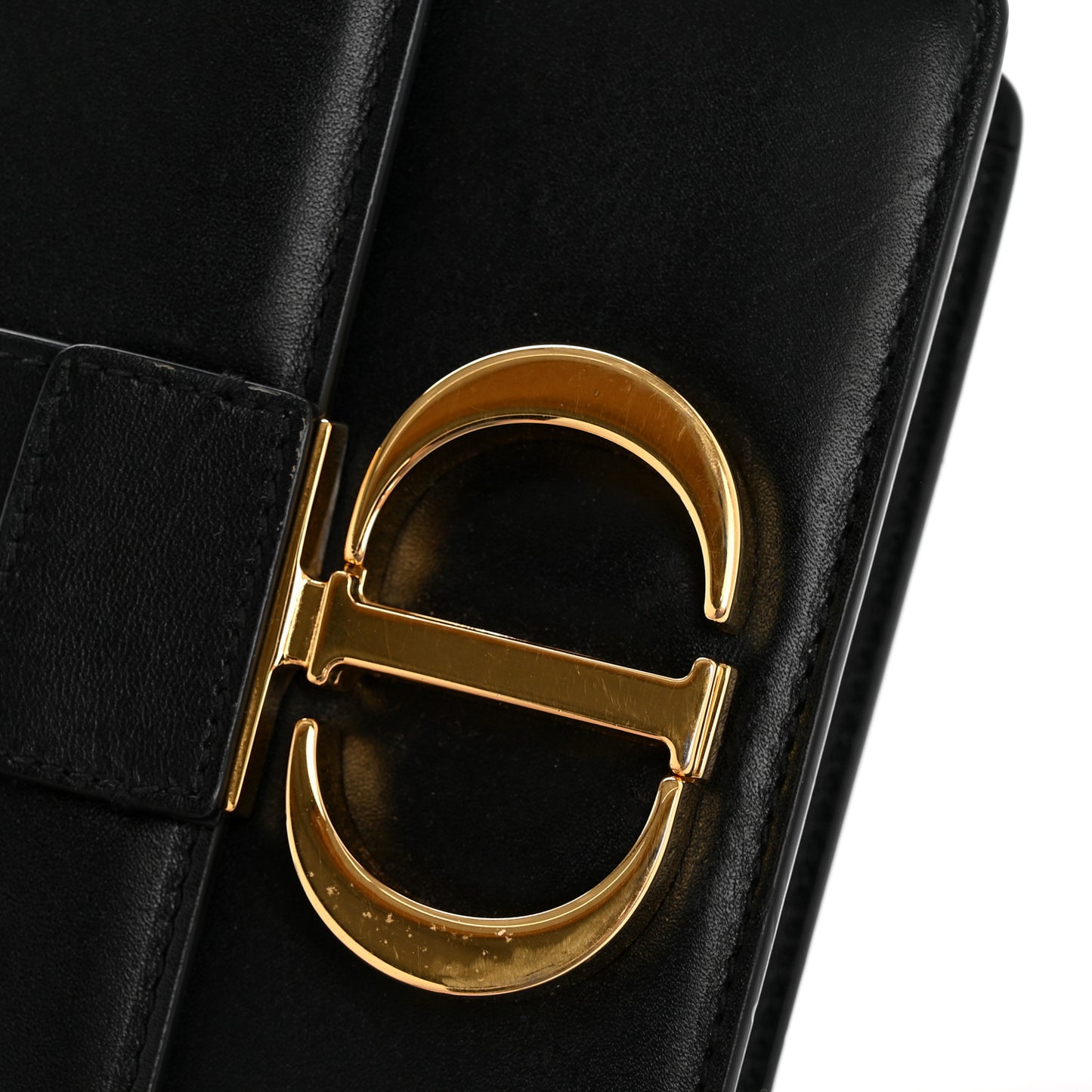 Smooth Calfskin Micro 30 Montaigne Flap Bag Black