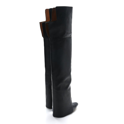 Givenchy Calfskin Newton Over The Knee Boots 35.5 Black Marron 4 of 8