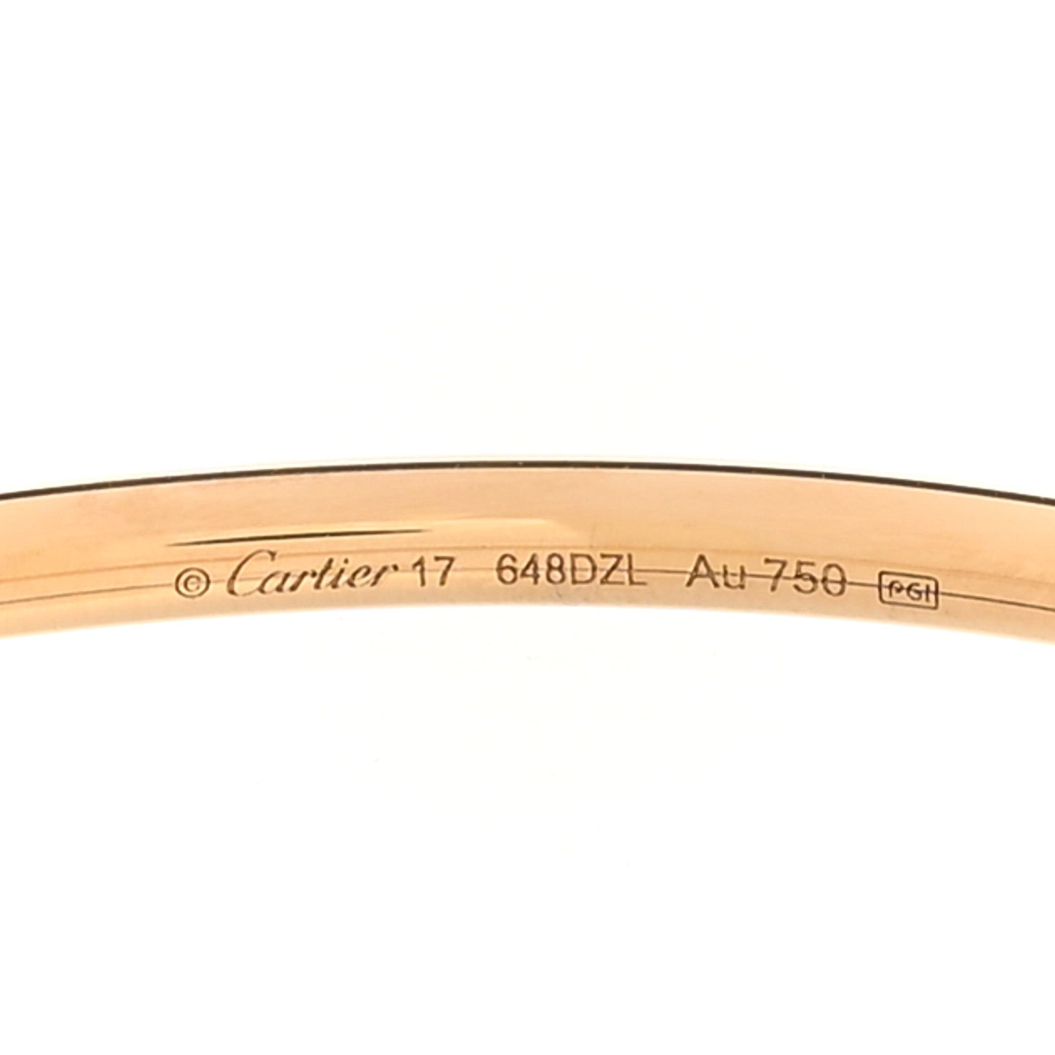 Cartier 18K Yellow Gold Diamond Small Juste Un Clou Bracelet 17 3 of 5