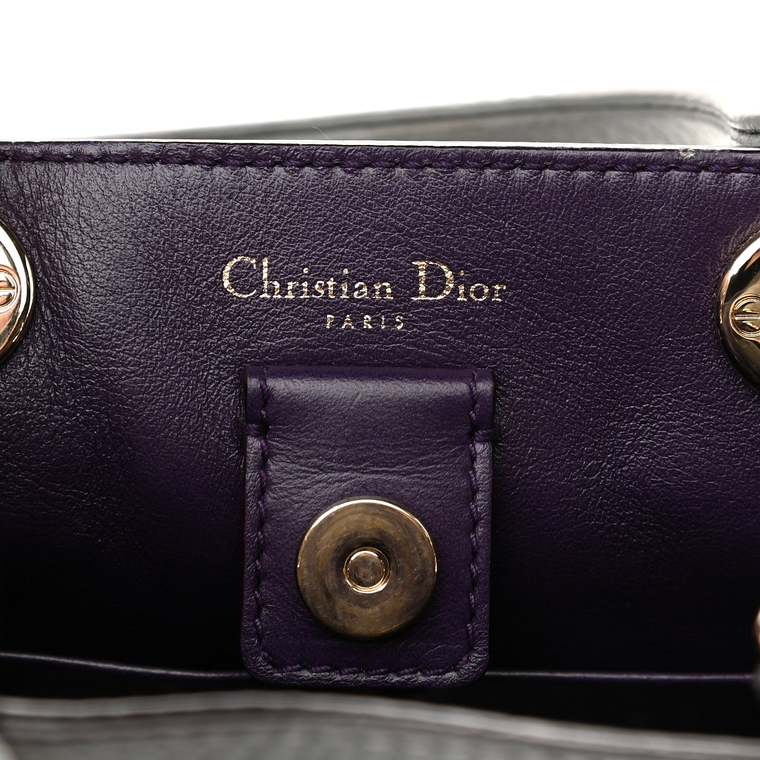 Christian Dior Calfskin Mini Diorissimo Tote Gris 6 of 11