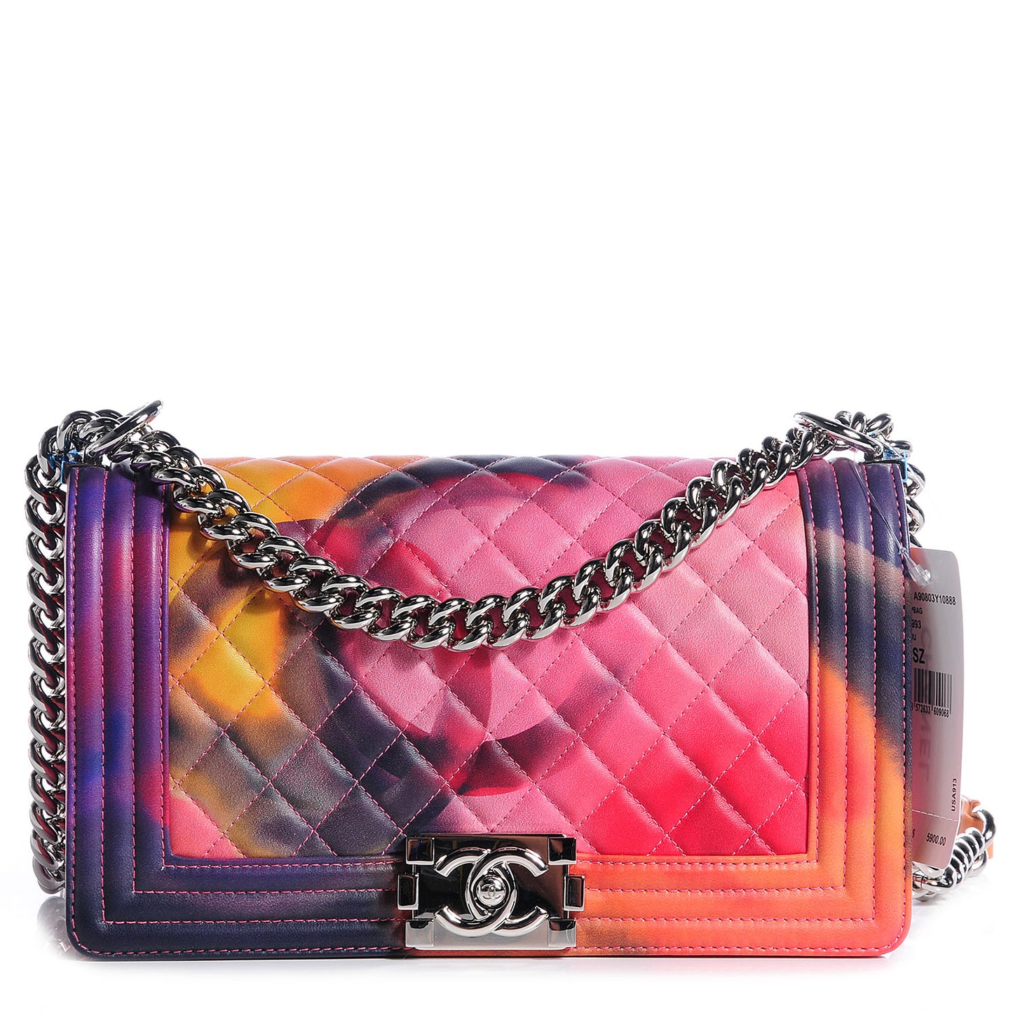 Printed Lambskin Medium Flower Power Boy Flap