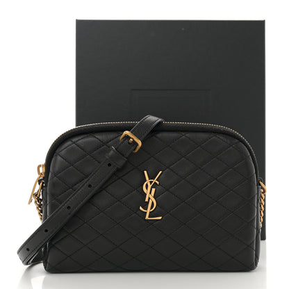 Saint Laurent Lambskin Quilted Gaby Zipped Pouch Black 11 of 11