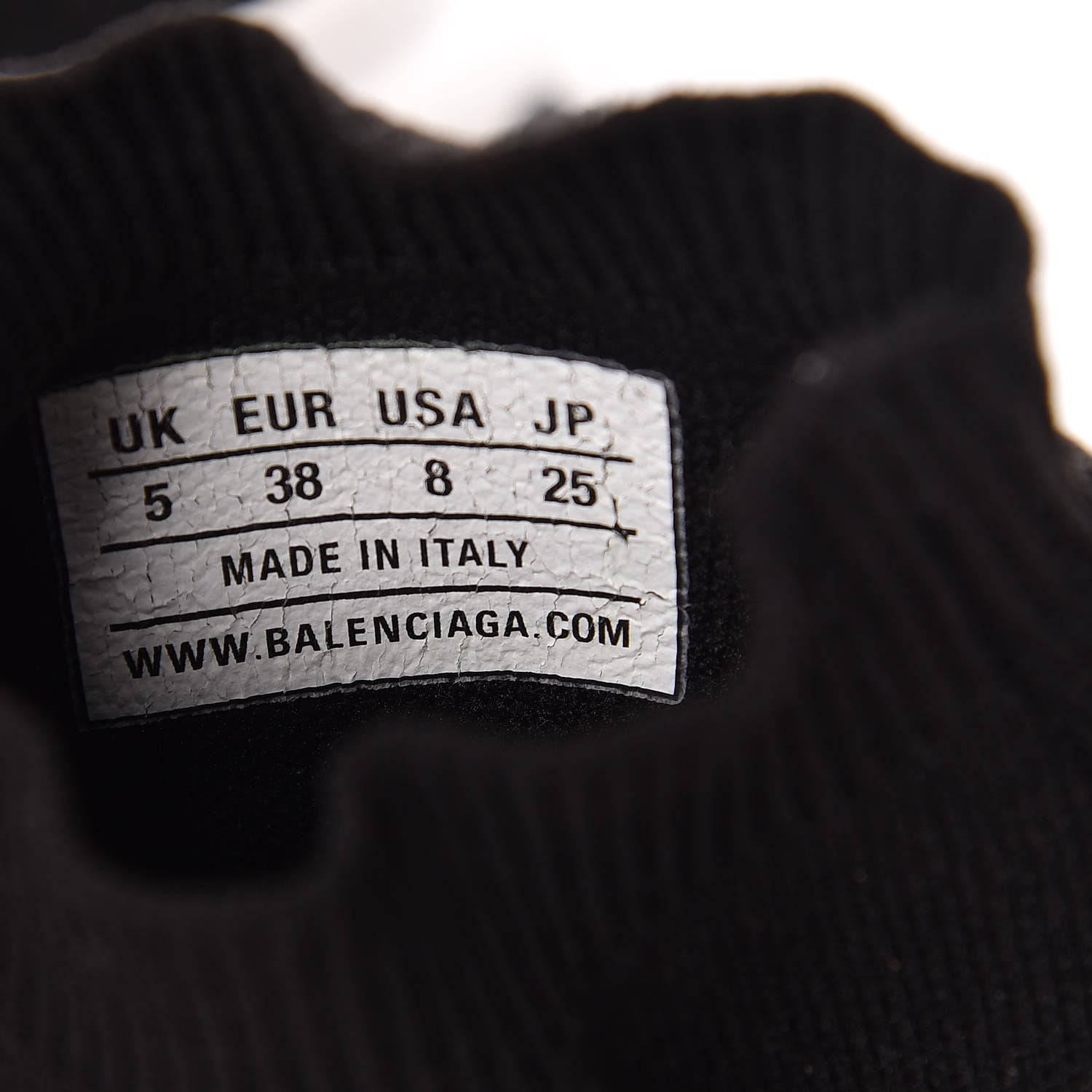Balenciaga Neoprene Knit Womens Speed Sneakers 38 Black White 9 of 9