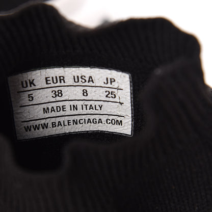 Balenciaga Neoprene Knit Womens Speed Sneakers 38 Black White 9 of 9