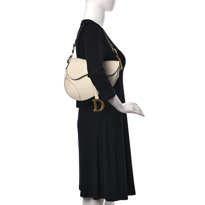 Christian Dior Grained Calfskin Saddle Bag With Strap Latte 2 of 10