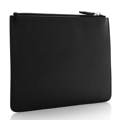 Givenchy Smooth Calfskin Skull Embossed Zip Pouch Black 3 of 9